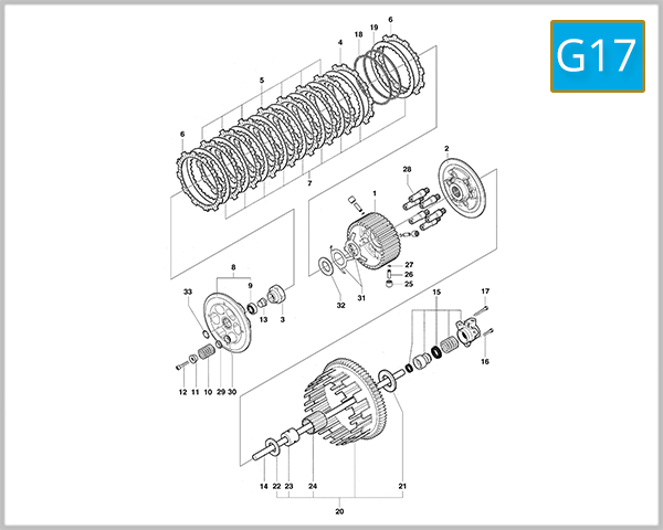 G17 - Clutch Assembly (Brutale 1090 RR)
