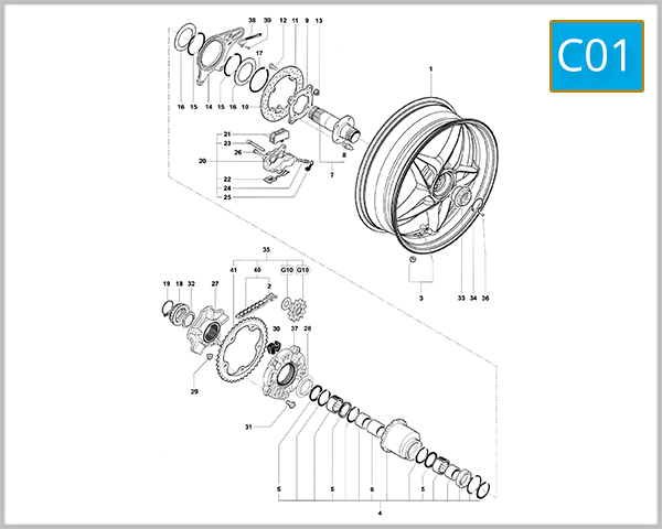 C01 - Rear Wheel Assembly