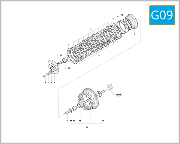 G09 - Clutch Assembly (Brutale R)