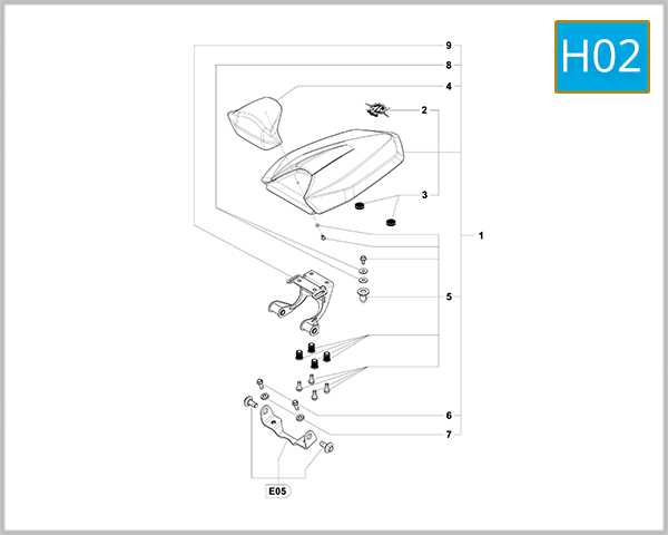 H02 - Rear Fairing Cover (F3 RC)