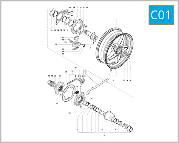 C01 - Rear Wheel Assembly