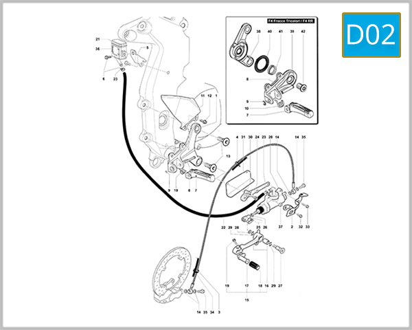 D02 - Right Hand Footrest Assembly