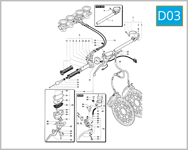 D03 - Handlebar Assembly (Right Side)