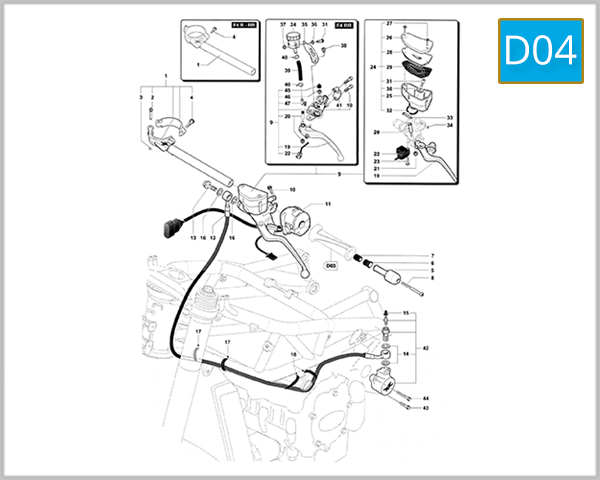 D04 - Handlebar Assembly (Left Side)