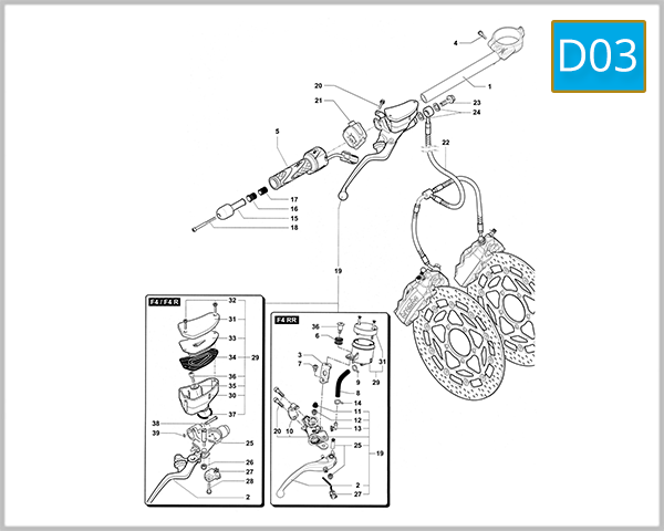 D03 - Handlebar Assembly (Right Side)
