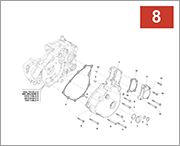 008 - LEFT CRANKCASE COVER