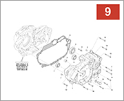 009 - LEFT HALF CRANKCASE