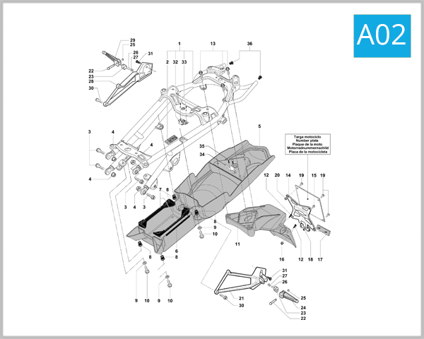 A02 - Rear Frame Assembly