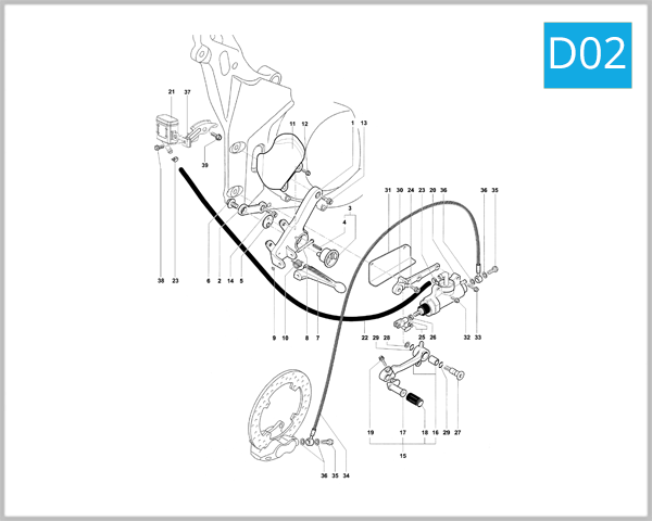 D02 - Right-Hand Footrest Assembly
