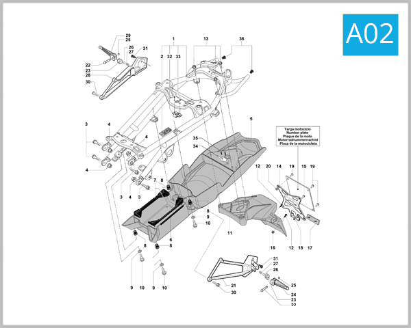 A02 - Rear Frame Assembly