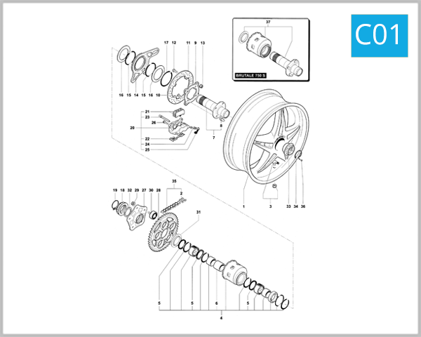 C01 -Rear Wheel Assembly