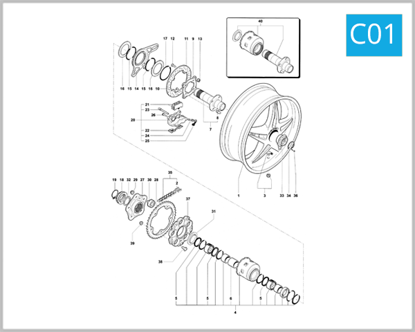 C01 -Rear Wheel Assembly