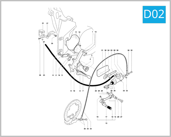 D02 - Right-Hand Footrest Assembly
