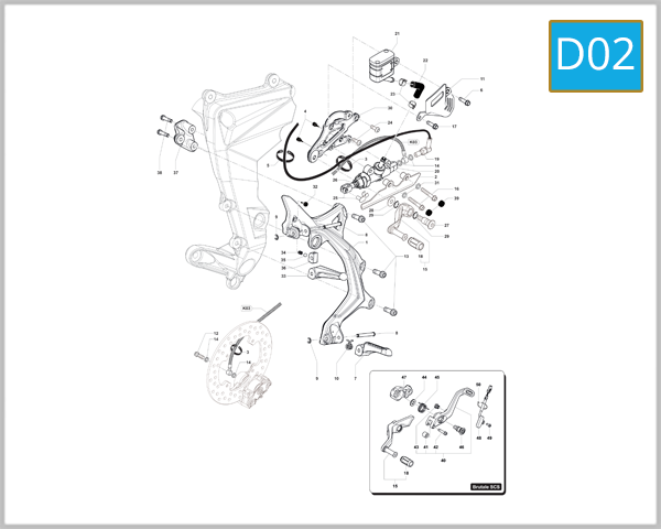 D02 - Right-Hand Footrest Assembly