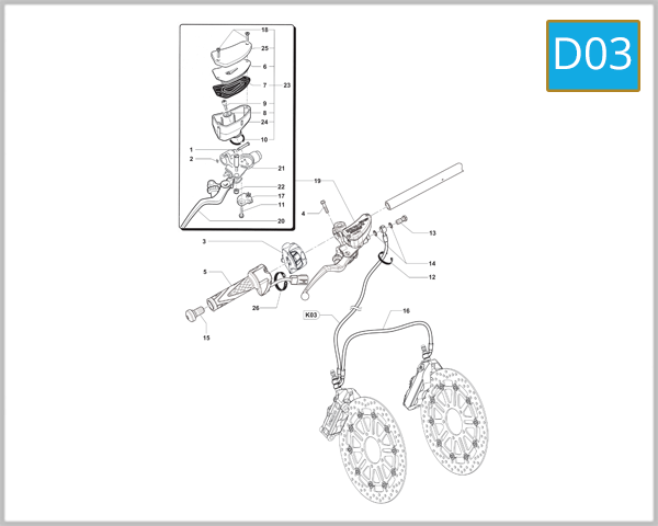 D03 - Right-Hand Handlebar Assembly