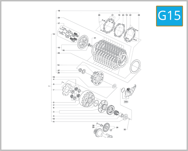 G15 - Automatic Clutch Assembly (Brutale SCS)