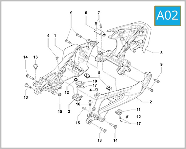 A02 - Rear Frame Assembly