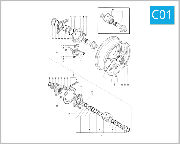 C01 -Rear Wheel Assembly