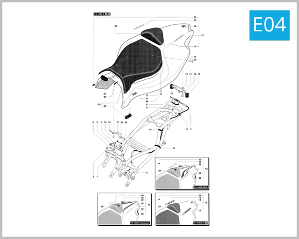 E04 - Rear Fairing Assembly (Single Seater)