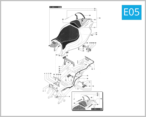 E05 - Rear Fairing Assembly (Two Seater)