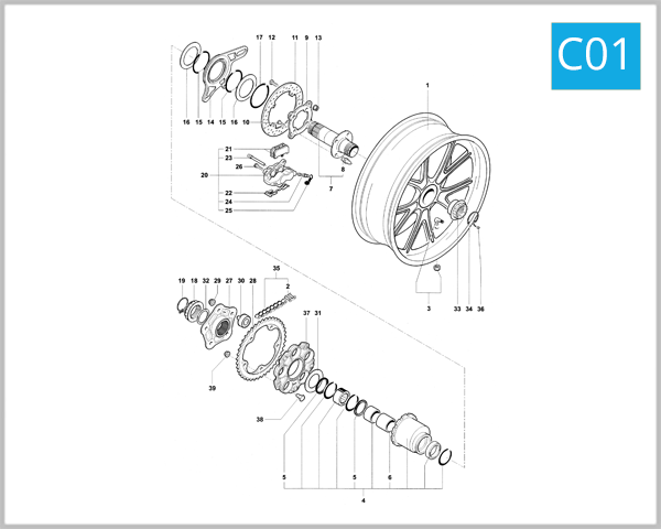 C01 -Rear Wheel Assembly
