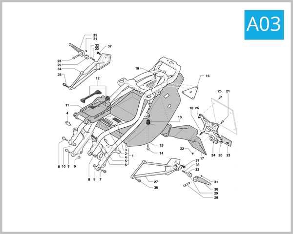 A03 - Rear Frame Assembly (Two Seater)