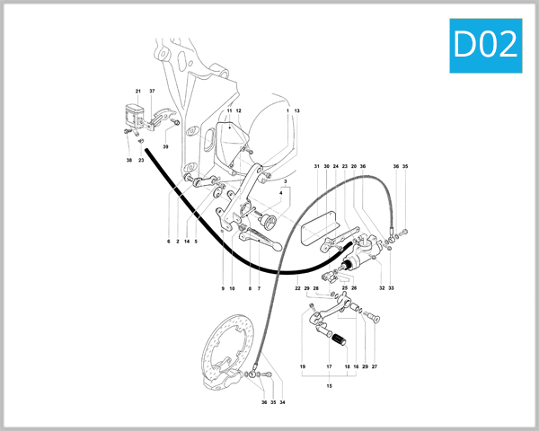 D02 - Right-Hand Footrest Assembly