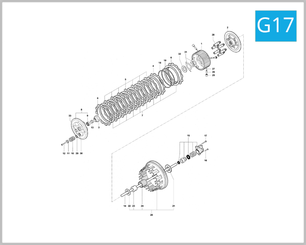 G17 - Clutch MY08 - 8065> & 1078