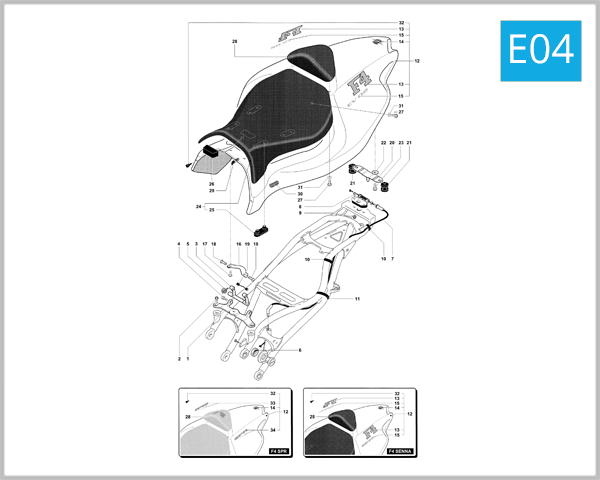 E04 - Rear Fairing Assembly (Single Seater)