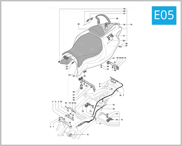 E05 - Rear Fairing Assembly (Two Seater)