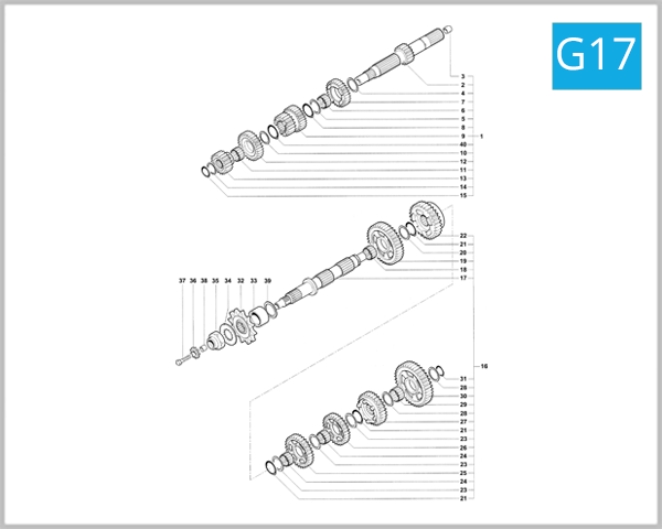 G17 - Change Gear Assembly MY03 & SPR - SENNA