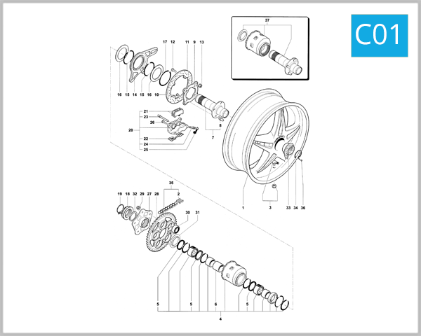 C01 -Rear Wheel Assembly