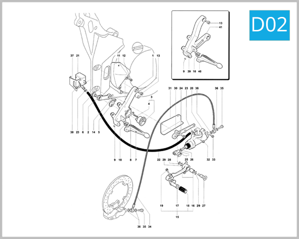 D02 - Right-Hand Footrest Assembly