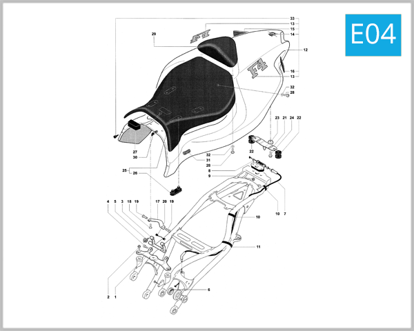 E04 - Rear Fairing Assembly (Single Seater)