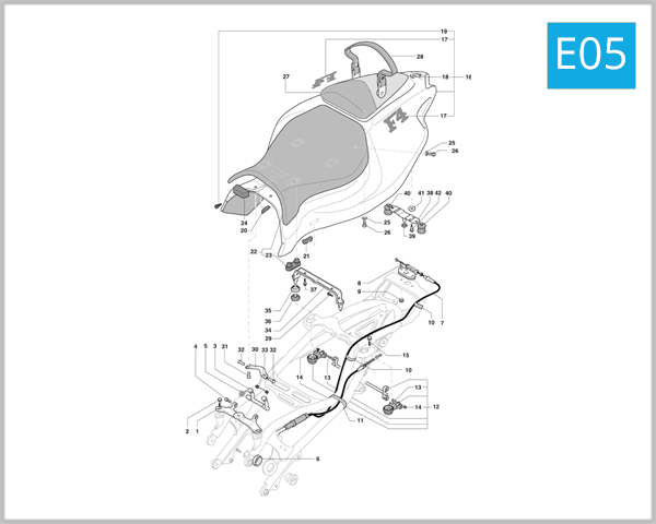 E05 - Rear Fairing Assembly (Two Seater)