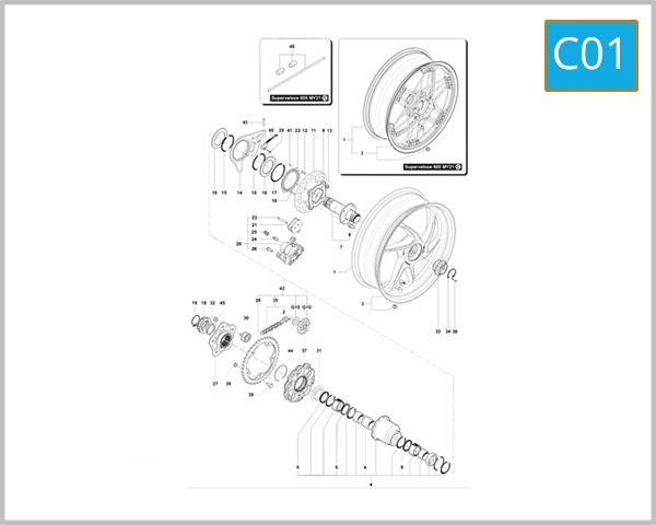 C01 -Rear Wheel Assembly