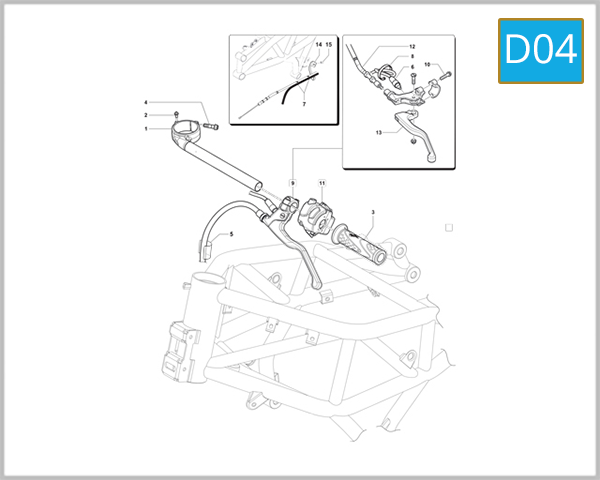 D04 - Left-Hand Handlebar Assembly