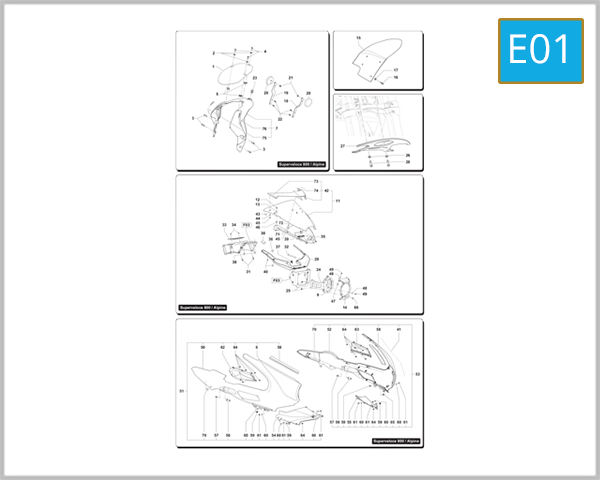 E01 - Front Fairing Mudguards