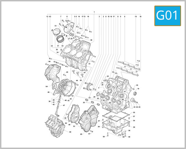 G01 - Crankcase and Cylinder Assembly