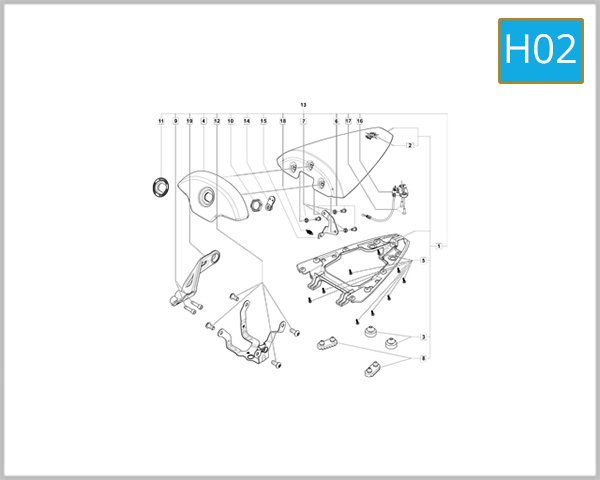 H02 - Rear Fairing Cover