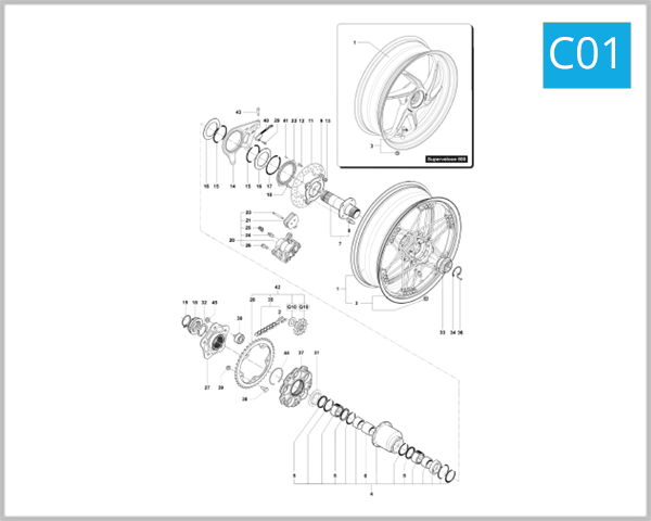 C01 -Rear Wheel Assembly