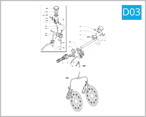 D03 - Right-Hand Handlebar Assembly
