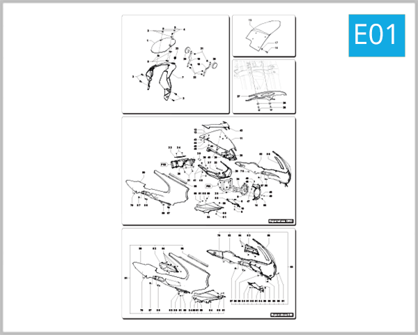 E01 - Front Fairing Mudguards