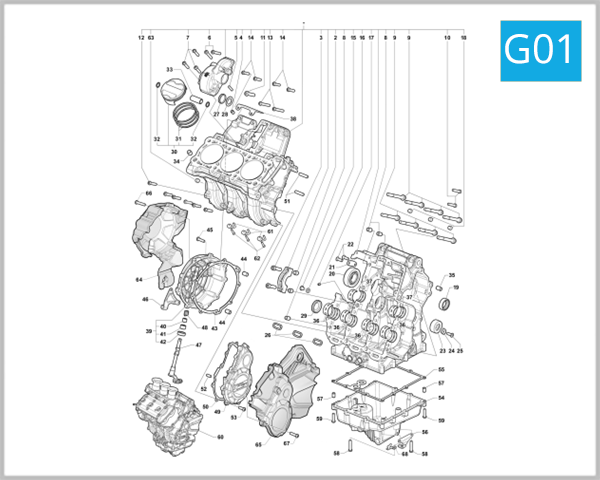 G01 - Crankcase and Cylinder Assembly
