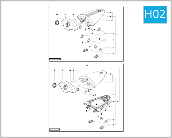 H02 - Rear Fairing Cover