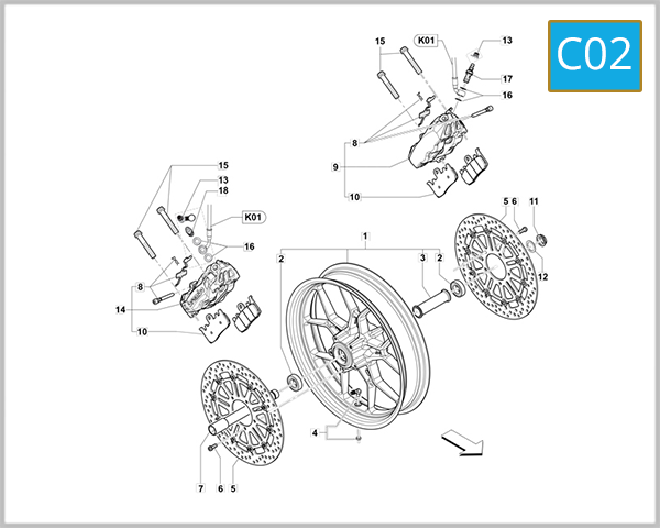 C02 - Front Wheel Assembly