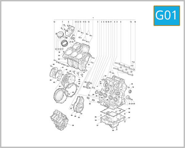 G01 - Cranckase And Cylinder Assembly