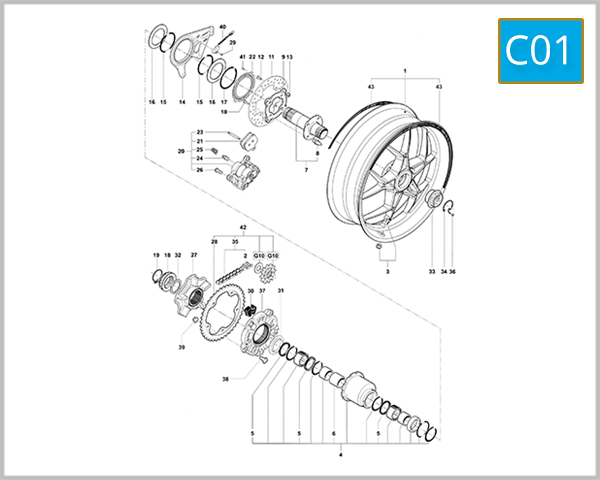 C01 - Rear Wheel Assembly
