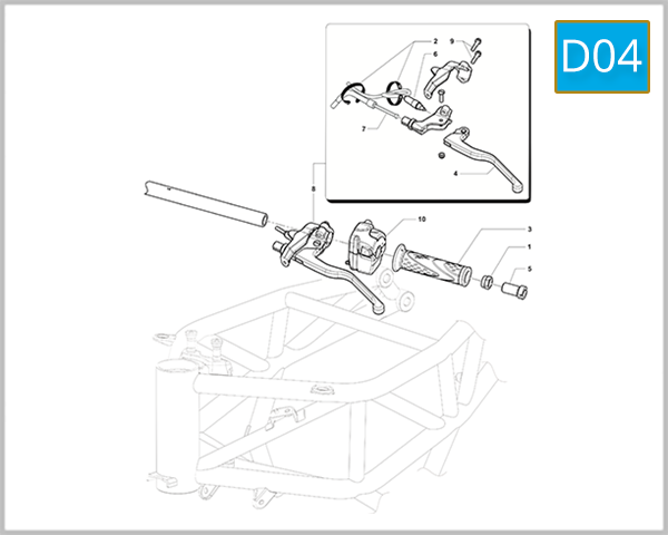 D04 - Handlebar Assembly (Left Side)