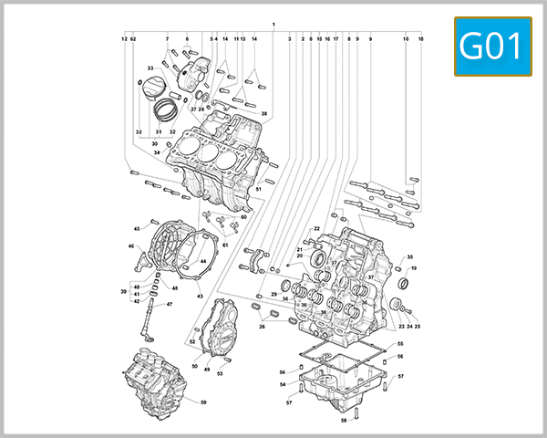 G01 - Cranckase And Cylinder Assembly